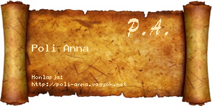 Poli Anna névjegykártya